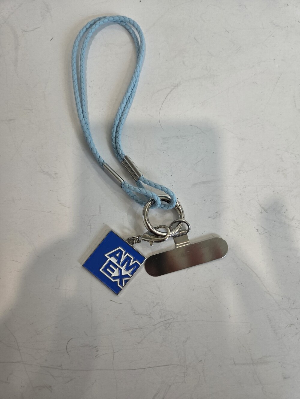 Blue Lanyard Cardholder Keychain Amex Charm